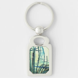 Blauwe curven sleutelhanger