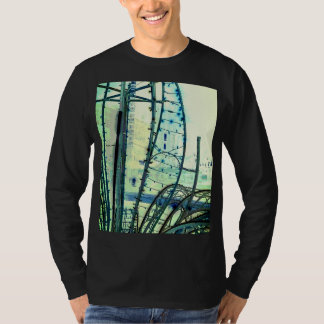 Blauwe curven t-shirt