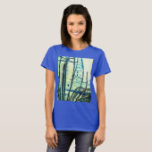 Blauwe curven t-shirt (Voorkant volledig)