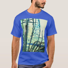 Blauwe curven t-shirt