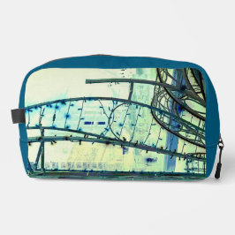 Blauwe curven toilettasje
