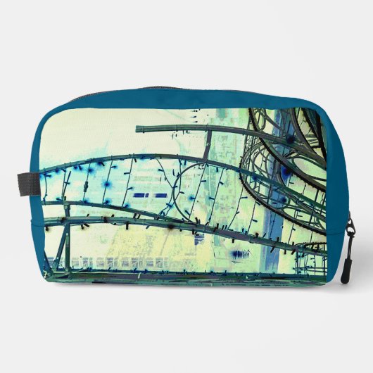 Blauwe curven toilettasje (Voorkant)