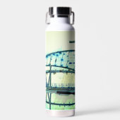 Blauwe curven waterfles (Voorkant)