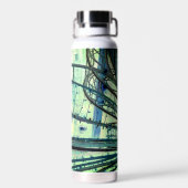 Blauwe curven waterfles (Achterkant)