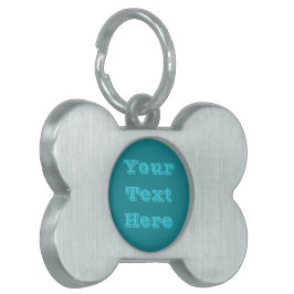 Blauwe Cyaan Blauwgroen Turquoise Lente Seizoen Ef Huisdieren Naamplaatje