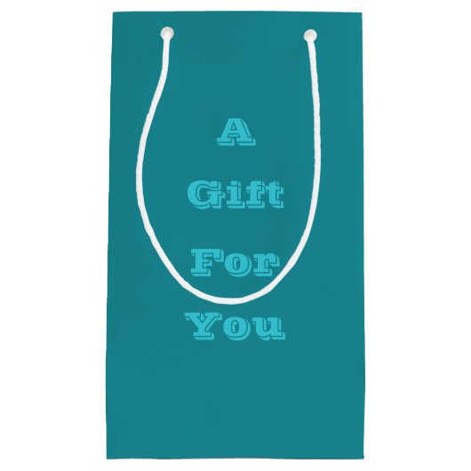 Blauwe Cyaan Blauwgroen Turquoise Lente Seizoen Ef Klein Cadeauzakje (Voorkant)