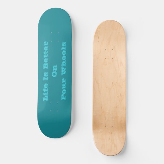 Blauwe Cyaan Blauwgroen Turquoise Lente Seizoen Ef Persoonlijk Skateboard (Voorkant)