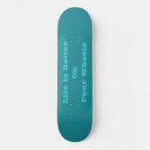 Blauwe Cyaan Blauwgroen Turquoise Lente Seizoen Ef Persoonlijk Skateboard (Voorkant)
