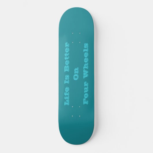 Blauwe Cyaan Blauwgroen Turquoise Lente Seizoen Ef Persoonlijk Skateboard (Voorkant)