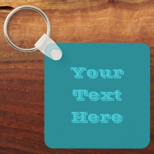 Blauwe Cyaan Blauwgroen Turquoise Lente Seizoen Ef Sleutelhanger (Voorkant)