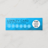 Blauwe cyaan Gradient Geometrische Mesh Custom Log Klantenkaartje (Voorkant)