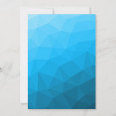 Blauwe cyaan gradiënt geometrische mesh Driehoek p Kaart (Achterkant)