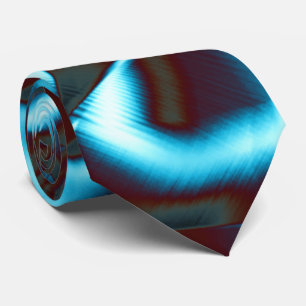Blauwe cyaan op abstracte opgezette donkerrode ban stropdas