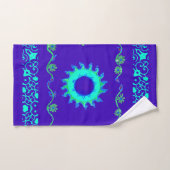 Blauwe Cyaan Royal Blue iriserende kleur Art Print Bad Handdoek (Handdoek)