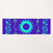 Blauwe Cyaan Royal Blue iriserende kleur Art Print Yogamat (Achterkant (horizontaal))