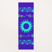 Blauwe Cyaan Royal Blue iriserende kleur Art Print Yogamat (Voorkant)