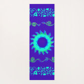 Blauwe Cyaan Royal Blue iriserende kleur Art Print Yogamat (Achterkant)