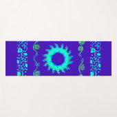 Blauwe Cyaan Royal Blue iriserende kleur Art Print Yogamat (Voorkant (horizontaal))