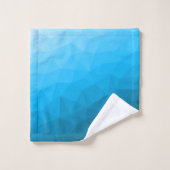 Blauwe cyaangradiëntgeometrische maaswijdte drieho bad handdoek (Wasdoekje)