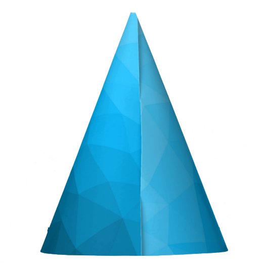 Blauwe cyaangradiëntgeometrische maaswijdte drieho feesthoedjes (Achterkant)