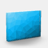 Blauwe cyaangradiëntgeometrische maaswijdte drieho fotoblokken (Links)