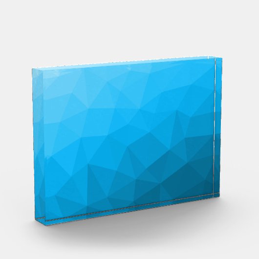 Blauwe cyaangradiëntgeometrische maaswijdte drieho fotoblokken (Links)