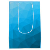 Blauwe cyaangradiëntgeometrische maaswijdte drieho medium cadeauzakje (Achterkant)