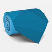 Blauwe cyaangradiëntgeometrische maaswijdte drieho stropdas (Opgerold)