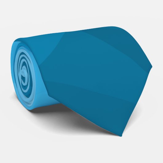 Blauwe cyaangradiëntgeometrische maaswijdte drieho stropdas (Opgerold)