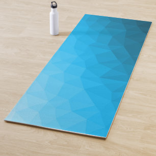 Blauwe cyaangradiëntgeometrische maaswijdte drieho yogamat