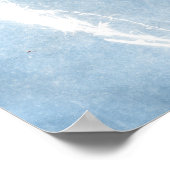 Blauwe Cyanotype Plant Hart Poster (Hoek)