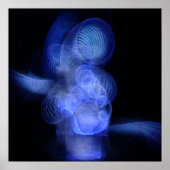 Blauwe cycloon poster (Voorkant)