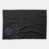 Blauwe D20-ritmes | RPG Fantasy Tabletop Gamer Dic Theedoek (Horizontaal)