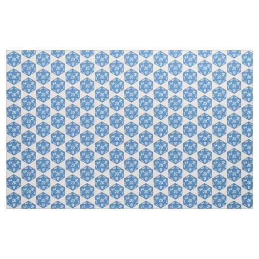 Blauwe D20-verbinding Stof (Yard (91,4 cm))