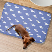 Blauwe Dachshund badmat
