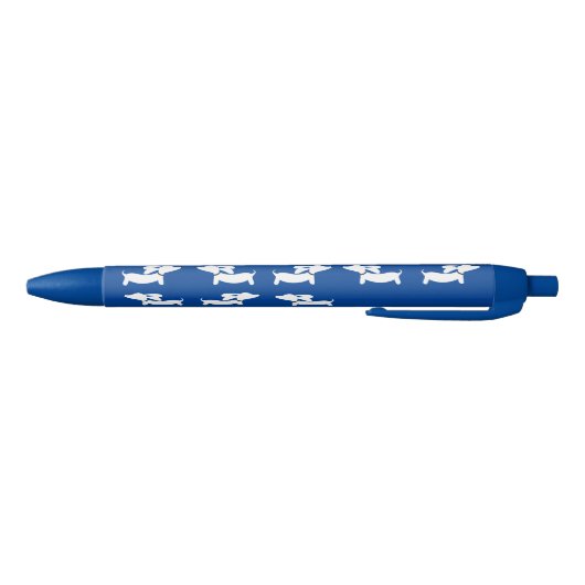 Blauwe Dachshund Ink Pen voor Dachshund Lovers (Bodem)