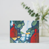 Blauwe dag briefkaart (Staand voorkant)