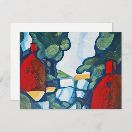 Blauwe dag briefkaart (Voorkant / Achterkant)