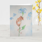 Blauwe dag kaart (Gele Bloem)