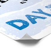 Blauwe dag op het meer van Pond Hockey Poster (Hoek)