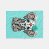 Blauwe dag van de dode olifant fleece deken (Voorkant (Horizontaal))