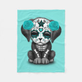 Blauwe dag van de dode papaverhond fleece deken (Voorkant)