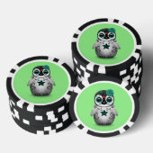 Blauwe Dag van de Dode Suiker Schedel Pinguïn Groe Poker Chips (Opstapeling)