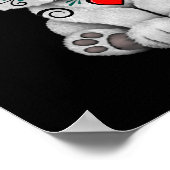 Blauwe dag van het Beer van de Dode Suiker Zwarte Poster (Hoek)