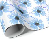 Blauwe dagen en bubbels cadeaupapier (Rol Hoek)