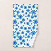 Blauwe dagen | Floral Repeteert Daisy Pattern Bad Handdoek (Handdoek)