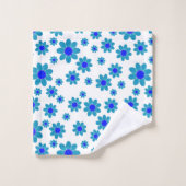 Blauwe dagen | Floral Repeteert Daisy Pattern Bad Handdoek (Wasdoekje)