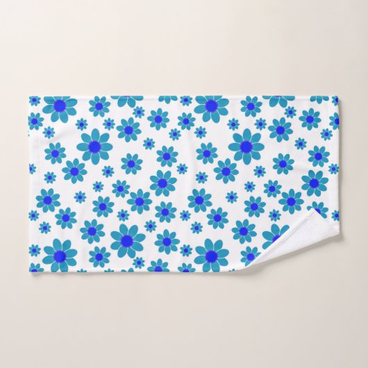 Blauwe dagen | Floral Repeteert Daisy Pattern Bad Handdoek (Handdoek)
