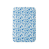 Blauwe dagen | Floral Repeteert Daisy Pattern Badmat (Voorkant Verticaal)