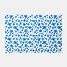 Blauwe dagen | Floral Repeteert Daisy Pattern Deurmat